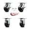 Service Caster 5 Inch Polyolefin Caster Brakes/Swivel Locks and 2 Rigid, 2PK SCC-35S520-POB-SLB-BSL-2-R-2 - alternate 4
